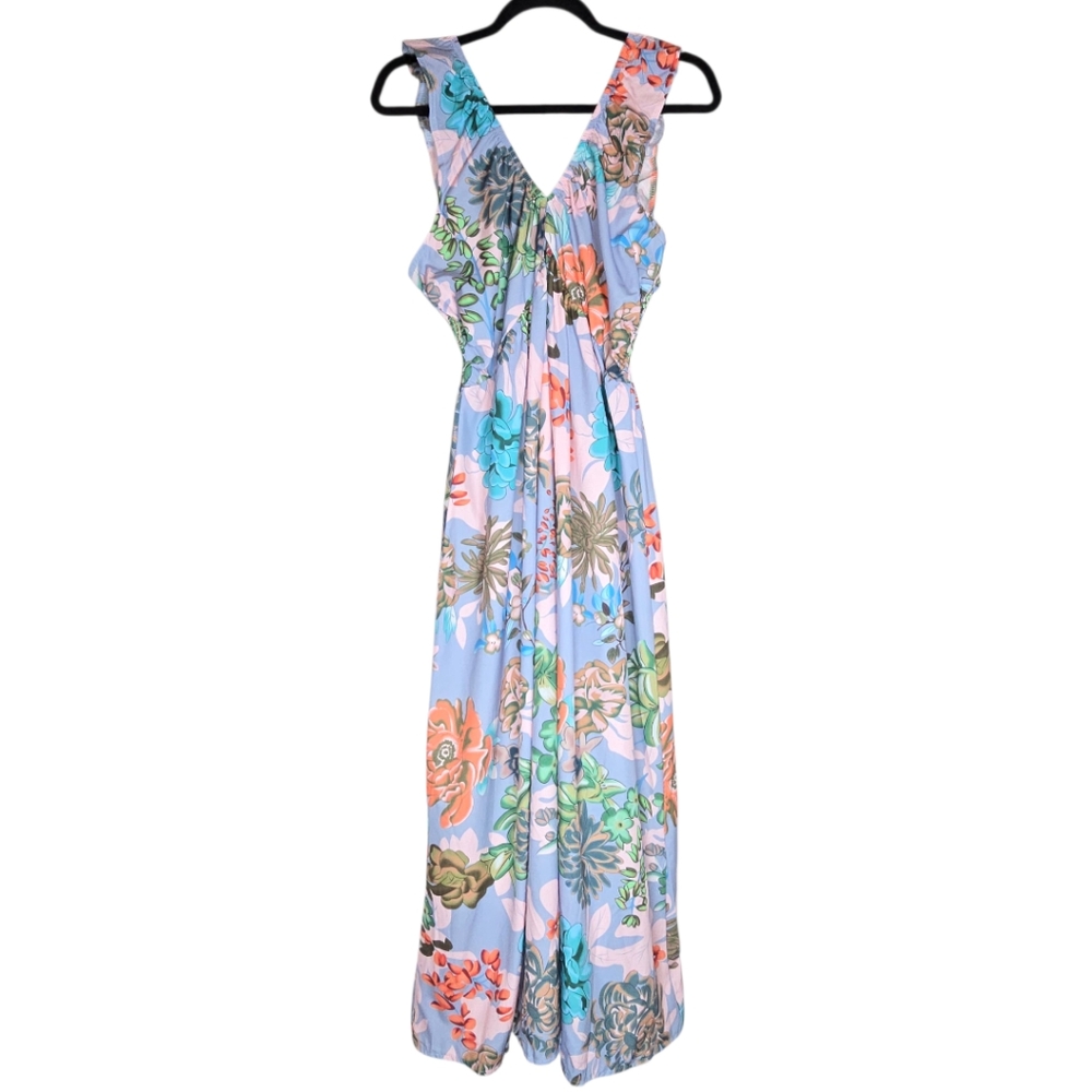 Women's Tiered Ruffle Sleeveless Floral Long Maxi Dress Fairy Whimsical Vacation